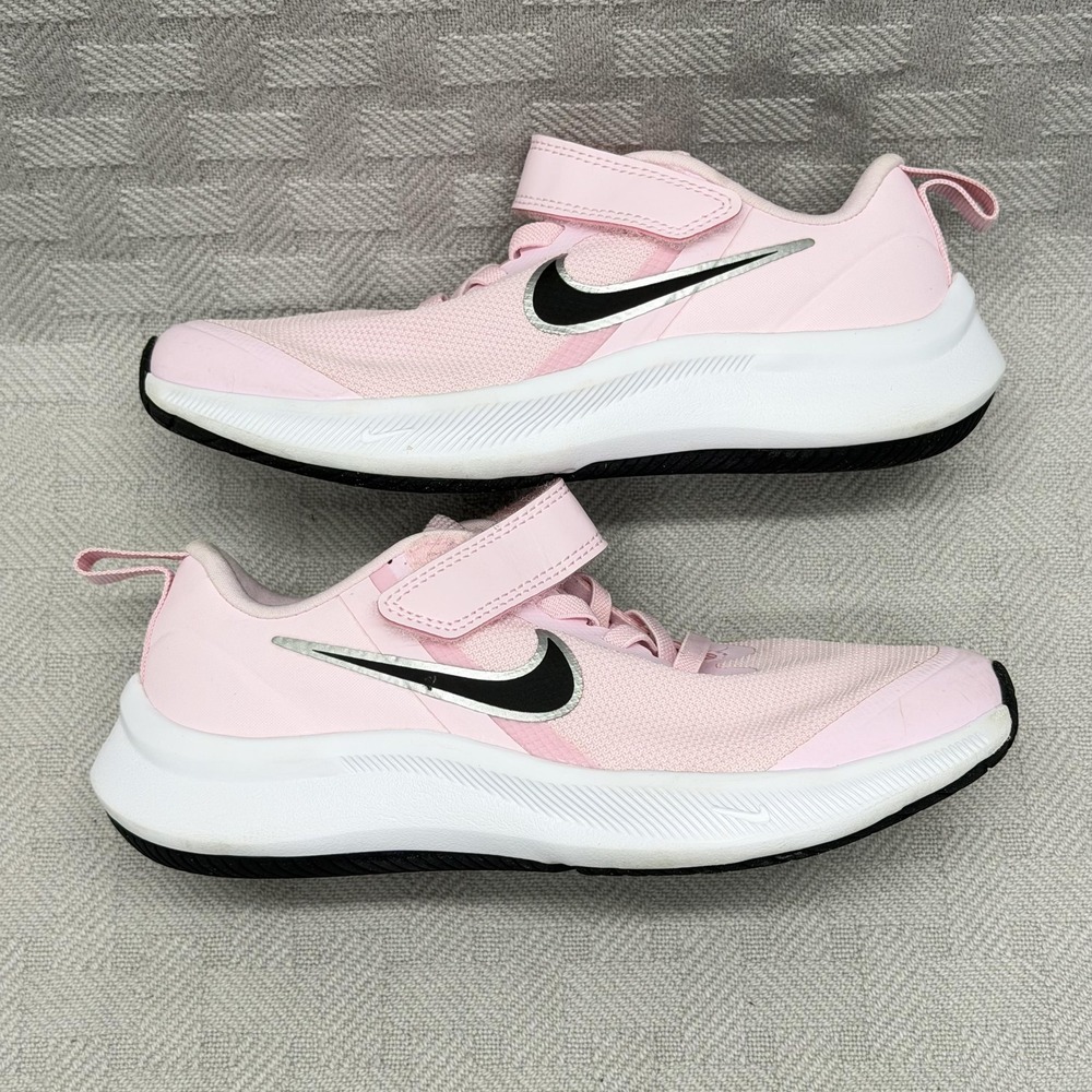 Nike Star Runner 3 Shoes Kids Size 13 Pink Mesh Adjustable Strap DA2777-601 - Picture 6 of 8